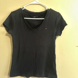 Tommy Hilfiger Women's Navy V-Neck Tee